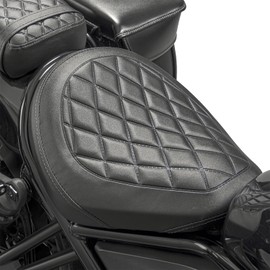 Motorcycle Leather Rider Solo Seat Saddle Cushion Pad Compatible with Rebel CMX CM 1100 CMX1100 CM1100 2021 2022 2023 2024 2025 Front Driver Pressure Relief Soft Pillion, Black