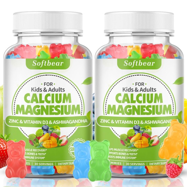 softbear softbear Calcium Magnesium Zinc Gummies for Women, Calcium Magnesium