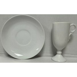 Unbranded Vintage Delicate Porcelain White Tea Cup And Plate