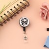 Skull Badge Holder Retractable Clip Skull Gifts Skeleton ID Badge