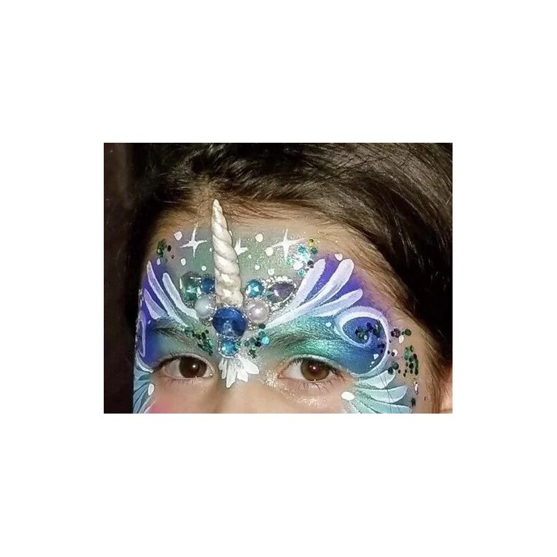 Handmade 20 Face Painting Unicorn Bling: Multi, Red, Blue, Pink