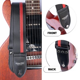 Couch RACER X GUITAR STRAP Made in USA Guitar Straps (BLACK & RED)