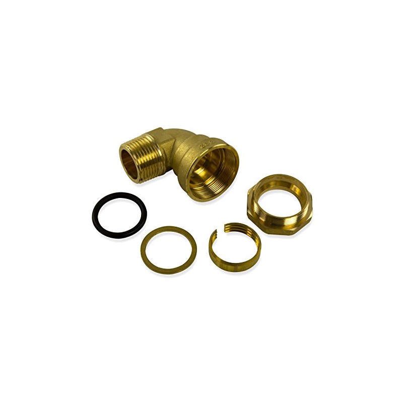 Caleffi Angle Fitting 867 Brass 32 x 1 Inch AG