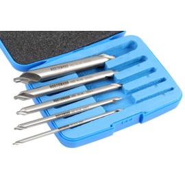 Accusize Industrial Tools 5 pc H.S.S. M2 Long Series Center Drill Set, 4'' Oal All Length of Each Drill, 3560-1001