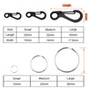 CooBigo 12 Sets Small Carabiner Clip Metal Spring Snap Hooks