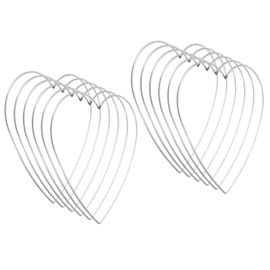 PATIKIL Dream Catcher Rings, 12 Pcs Metal Heart Shape Macrame Wreath Floral Ring Hoop for Christmas Decor Home Car DIY Craft Wedding Wall Hanging Decorations, Silver