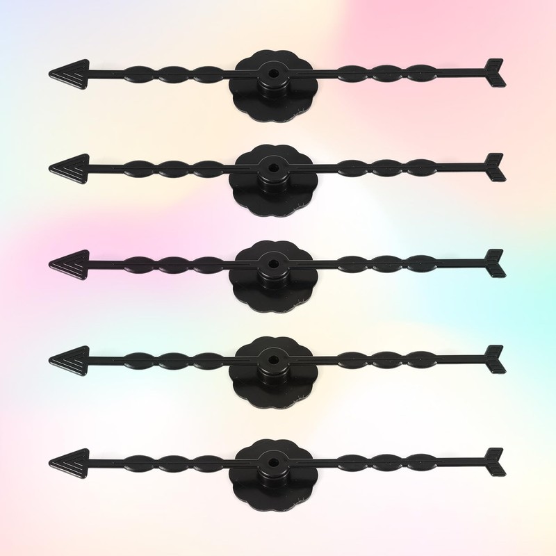 Pack of 12 Game Spinners, 13 cm Black Plastic Spinner