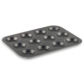 Tefal J1602802 Success 12-mould baking tray Aluminium Black 35.5 x 25 x 1.5 cm.