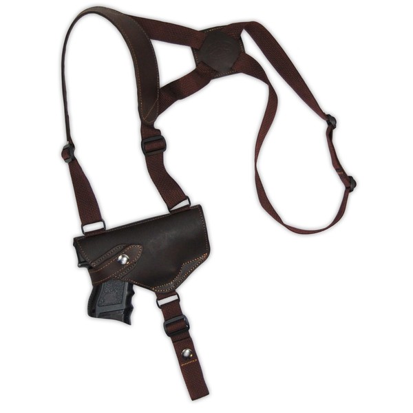 Barsony Brown Leather Shoulder Holster for HK USP Compact 357