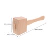 Operitacx Leathercraft Mallet Small Wooden Hammer Compact Woodworking Tool for