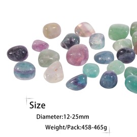 dssmboom 1Pound Natural Tumbled Crystal Stone for Vase Fillers, Decorative Stones for Home Office, Fluorite