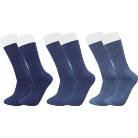 Vitasox Bamboo socks for men and women, breathable bamboo socks with soft comfort waistband without rubber, quality stockings against sweat without seam on the toes, 3x jeans blend