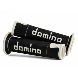 DOMINO RACING A450 ROAD RACING GRIPS BLACK/WHITE PAIR A45041C4640B7-