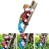 Mellsunny Funny Climbing Ladder Gnomes Figurine Garden Gnome Statue Resin