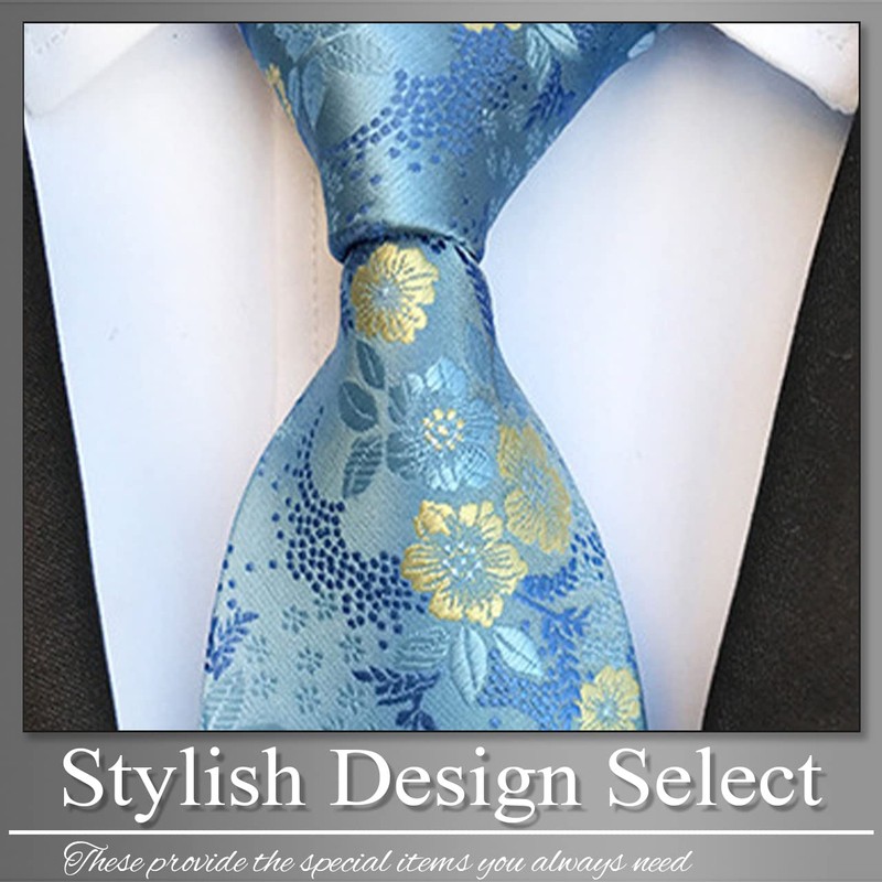 BUZZxSELECTION NT011 Men's Necktie Suit, Floral, Solid, Business, Casual, Stylish,
