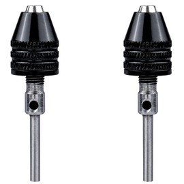 Bestgle Drill Chuck Mini 2-Piece Keyless Drill Chuck Electric Drill Power Tool Accessories, Black, 0.09 inch (2.35 mm) + 0.01 - 0.13 inch (3.4 mm)