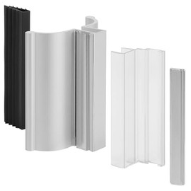 3-inch Aluminum Frameless Shower Door Handle with Metal Strike Plate and 3-inch Shower Door Magnet. Suitable for Glass Doors with thicknesses of 1/8 inch, 5/32 inch, 3/16 inch, and 1/4 inch
