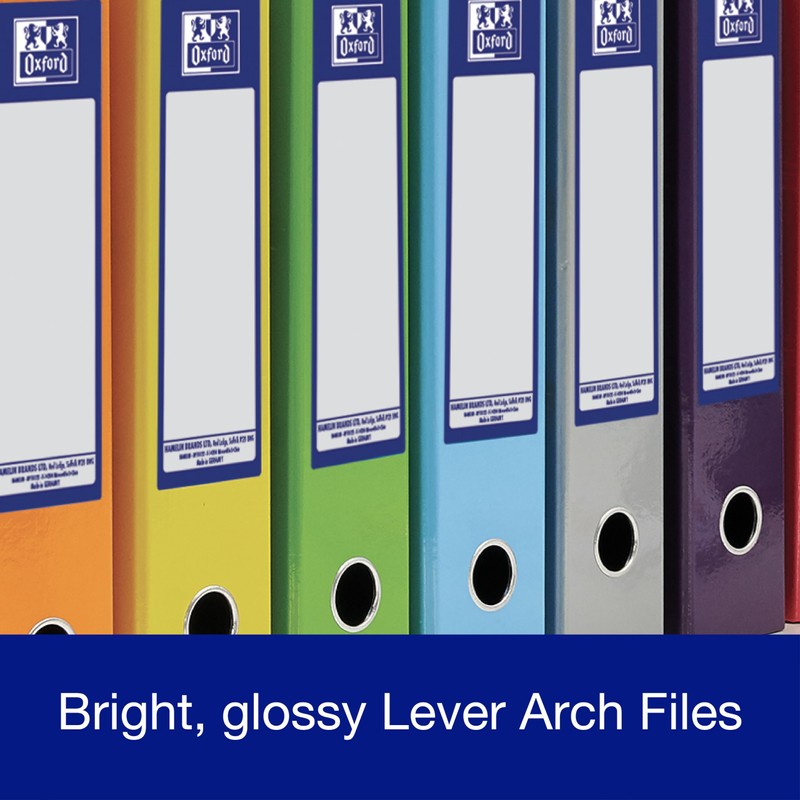 Oxford Premium A4 Lever Arch File, Yellow Single Folder, Heavy