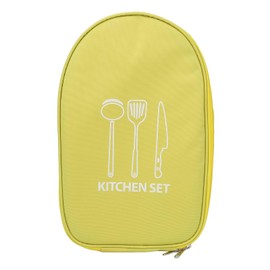 JAOCDOEN Chef Knife Bag Backpack Portable Nylon Kitchen Tools Storage Carry Pockets Knife Holder for Outdoor Camping Picnic (Brown)