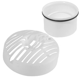 KOOBON Hair Strainer + Immersion Pipe for Shower Drain Set Compatible with Drain Fittings 6960, 6963, 6961, 6962, Hair Filter Shower Drain, Hair Catcher Shower