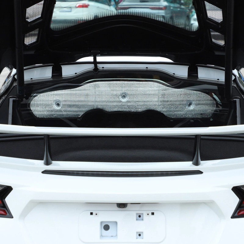 car-attention Rear Windshield Black Silver Privacy Shade Sunshade For Corvette