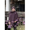 KNIT FACTORY Nicky Poncho, aubergine