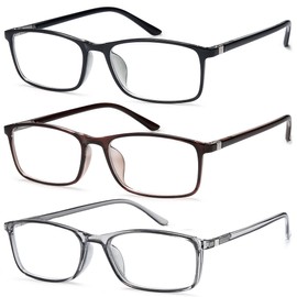 YTDBNS Reading Glasses for Men and Women, Blue Light Blocking Readers, Classic Rectangular Computer Glasses