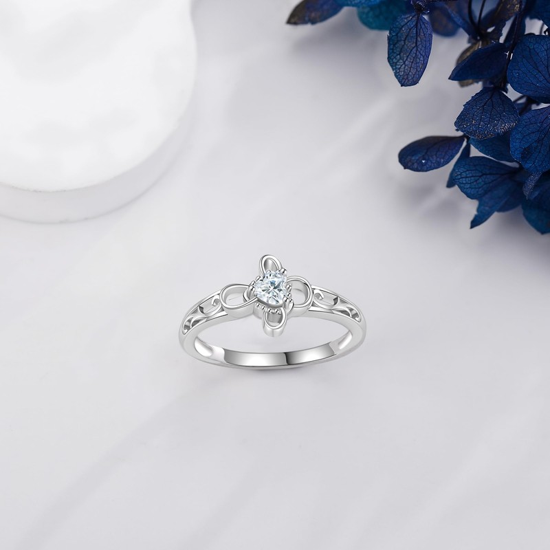 VENACOLY Cross Ring Sterling Silver Faith Ring Religious Mother's Day