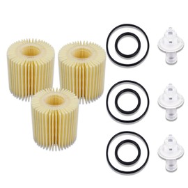 04152-YZZA1 Oil Filter Kit Compatible with Toyota Avalon Camry RAV4 Highlander Sienna Lexus ES300h ES350 IS200t RX350 RX450h, Replaces 04152-0V010, 04152-31090, 04152-YZZG1, 19236618, CH9972 (3 pcs)