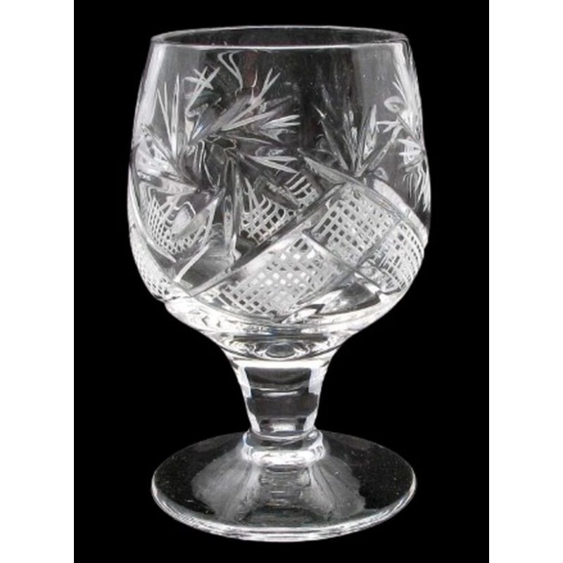 Neman Russian Cut Crystal Shot Glasses on Short Stem 1.7oz