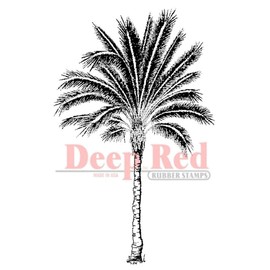Deep Red Stamps Palm Tree Rubber Cling Stamp 2 x 3.1 inches