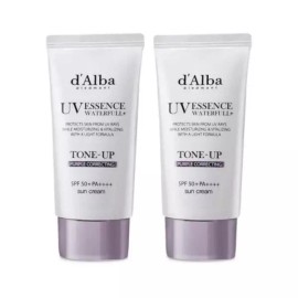 Alsu-eobseum 달바 uv 에센스 워터풀 톤업 퍼플 코렉팅 선크림 SPF50+PA++++ 50ml 2개 Dalba UV Essence Waterful Tone-Up Purple Correcting Sunscreen SPF50+PA++++ 50ml (2 pieces)