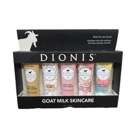 Dionis Goat Milk Hand Cream Gift Set, 5 Pack Assorted Fragrances with Vanilla Bean, Southern Magnolia, Vanilla Fig, Stargazer Lily, Water Flowers and Sea Salt, Non-Greasy Formula