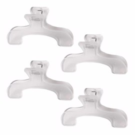 4-Pack Book Clip Book Opener Holder Book Page Holder Clip Book Clips to Hold Book Open Convenient for Reading and Teaching Practical Note Book Clip Suitable for Teachers and Clerks (Transparent)