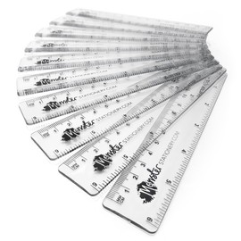 Monster Stationery - 6 Inch / 15cm Transparent Rulers - Shatter Resistant - Class Pack of 100 - Clear