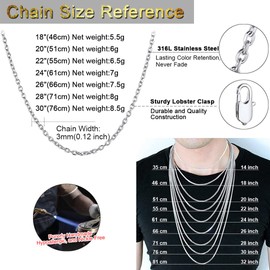 ChainsHouse Stainless Steel Bracelet Women/Men's Bracelet 19 cm / 21 cm Anchor Chain / Coffee Bean Bracelets, Choice of Width and Colour, includes Gift Box, Stainless Steel