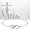 LOVGIFSET Infinity Bracelet for Women Cross Infinity Link Bracelet 925