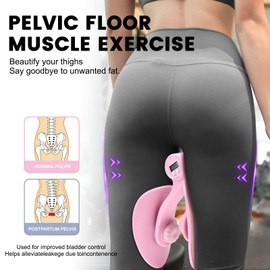 Senprity Thigh Master Thigh Exerciser Inner Thigh Exerciser with Digital Display Includes 5 Resistance Bands Leg Workout Equipment for Postpartum Mothers/Sedentary/Thigh Fat/Buttocks Flat People