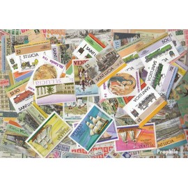 St. Lucia 100 various stamps (Stamps for collectors)