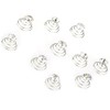 Healvian 10pcs Metal Spiral Hairpins Rhinestone Hair Pins Bridal Hair
