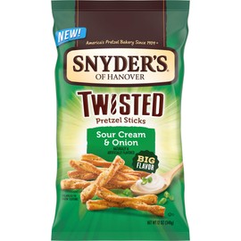 Snyder's of Hanover Sour Cream & Onion Twisted Pretzel Sticks, 4-Pack 12 Oz. Bags
