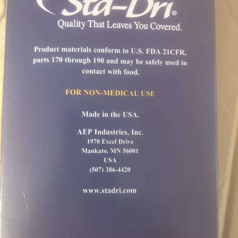 Sta-Dri Soft embossed Poly Gloves 2gm3