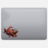 Aggressive Piranha Fish Decal Sticker – 5 Inch Vicious Red