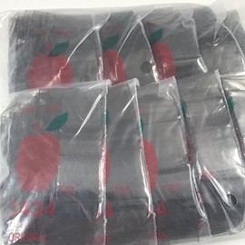 3434 Mini Ziplock 1000 Designs Colors 2.5mil Bags .75" X .75" Baggies Apple Brand (10pks) Bulk (Black)