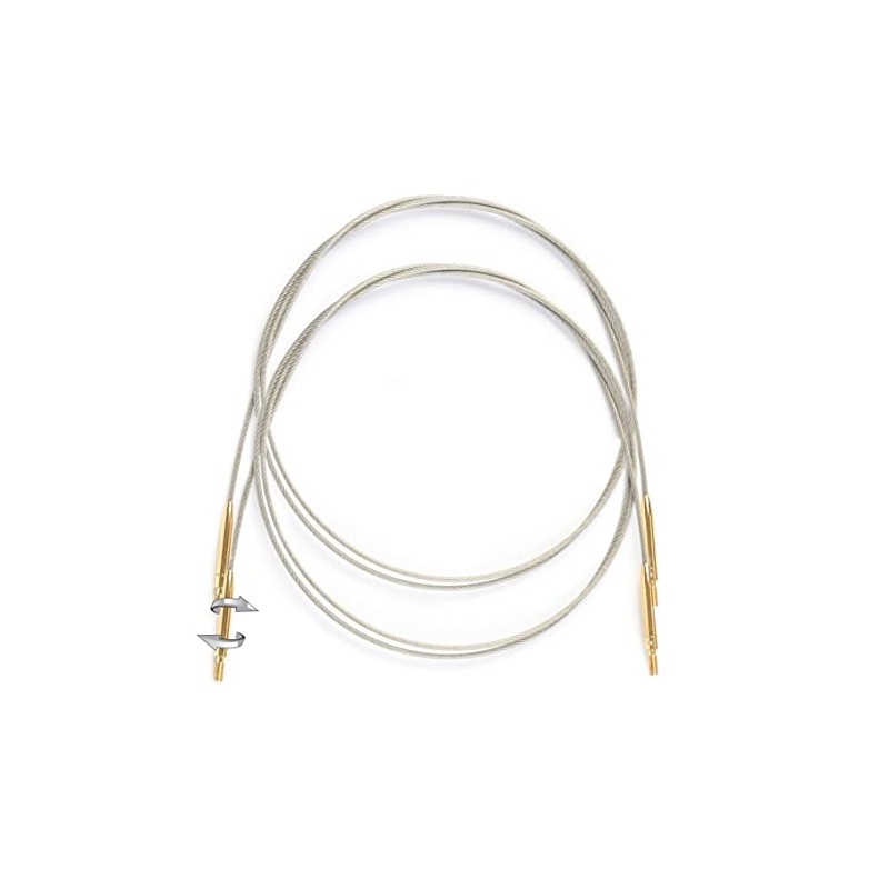 Lantern Moon INTR Swivel Cords Stainless, Dark Brown