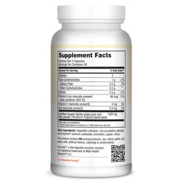 Maxi Health Green Concentrate - Organic Energy Booster - Barley Grass - 180 Capsules - Kosher