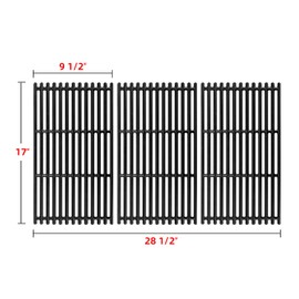 GGC 17" Grill Grates for Charbroil Tru Infrared 4 Burner 463242715 463242716 463276016 466242715 466242716 G533-0009-W1A, Cast Iron Grill Grates for Lowe's 606682 Nexgrill 720-0882A BHG 720-0882