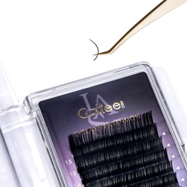 Eyelash Extension Supplies Cashmere Volume Lash Extensions Mixed Tray 0.07 C Curl 9-15mm, Premium Individual Lashes Soft Matte Black Salon Use (C 0.07,9-15 Mixed)