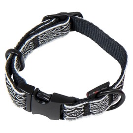JACK AND VANILLA, Ibiza Dog Collar Black Colour Size 20mm x 39-65cm