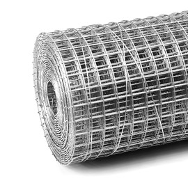 12'' x 10' Hardware Cloth 1/2in 19GA Galvanized Wire Mesh Rolls ，Chicken Coop Wire Mesh,Chicken Coop Fence,Screen Mesh,Rabbit/Snake Fence,for Garden Poultry Animal Netting Cage